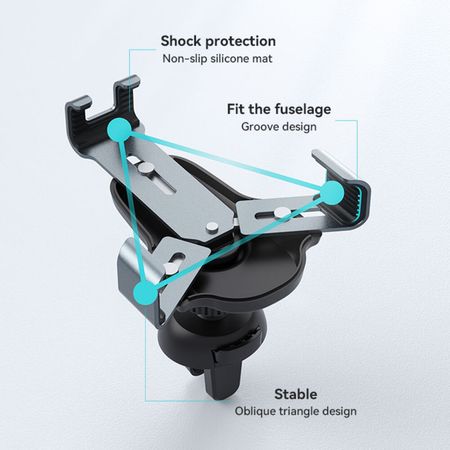 SOPORTE DE CELULAR PARA AUTO CON BLOQUEO DE GRAVEDAD BO-ZJ126 BWOO