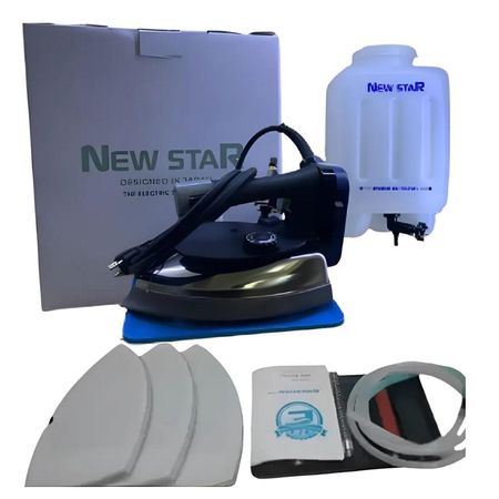 Plancha Industrial Textil a Vapor New Star 300L Mas 3 Zapatas Teflon