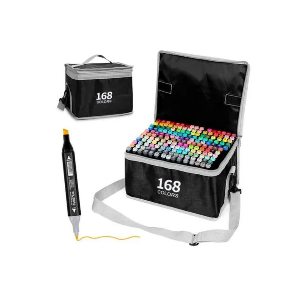 Set De Plumones  Kawai 168 Colores Doble Punta