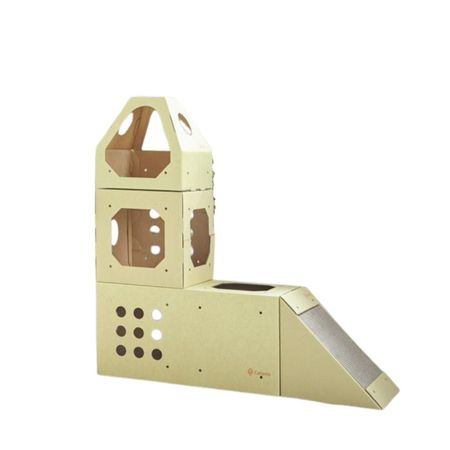 CASA  DE JUEGOS PARA GATOS CATSSLE AMARILLO