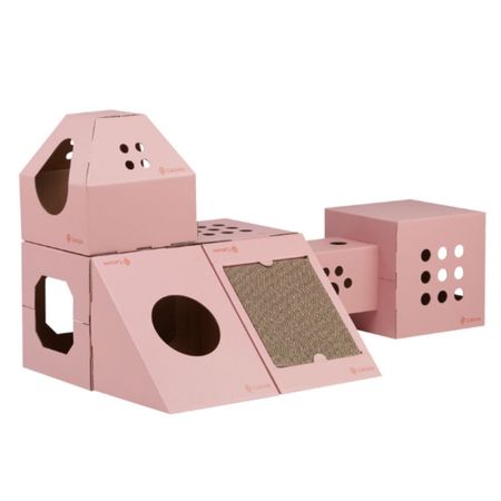 CASA DE JUEGOS PARA GATOS CATSSLE ROSADO