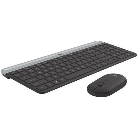 Teclado Y Mouse Inalámbrico Logitech Mk470 Slim negro black