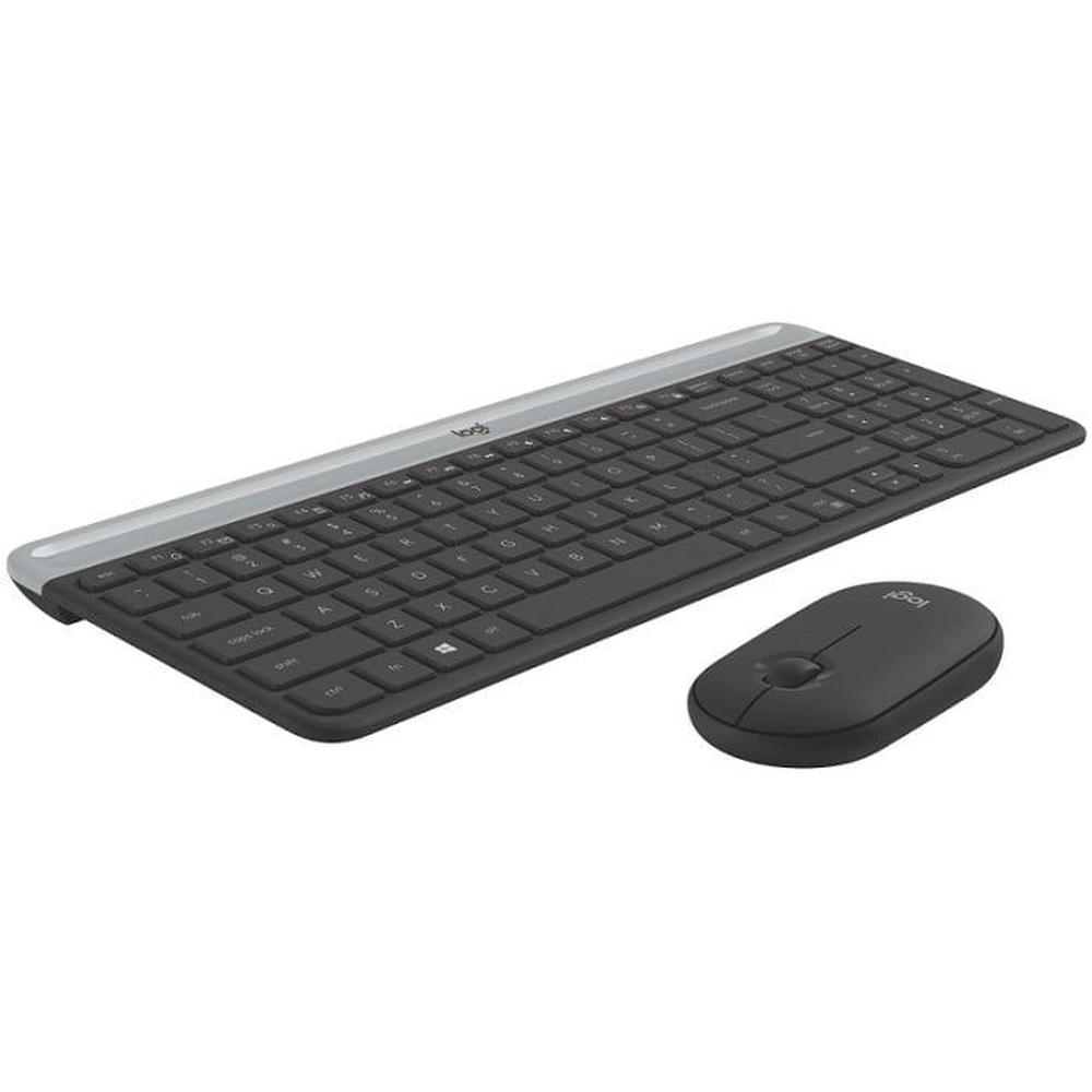 Teclado Y Mouse Inalámbrico Logitech Mk470 Slim negro black