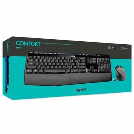 KIT TECLADO Y MOUSE Logitech MK345 Inalámbrico Español Negro