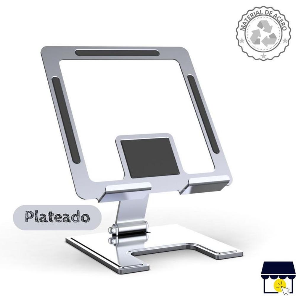 Soporte holder plegable de acero para tablet - Plateado.