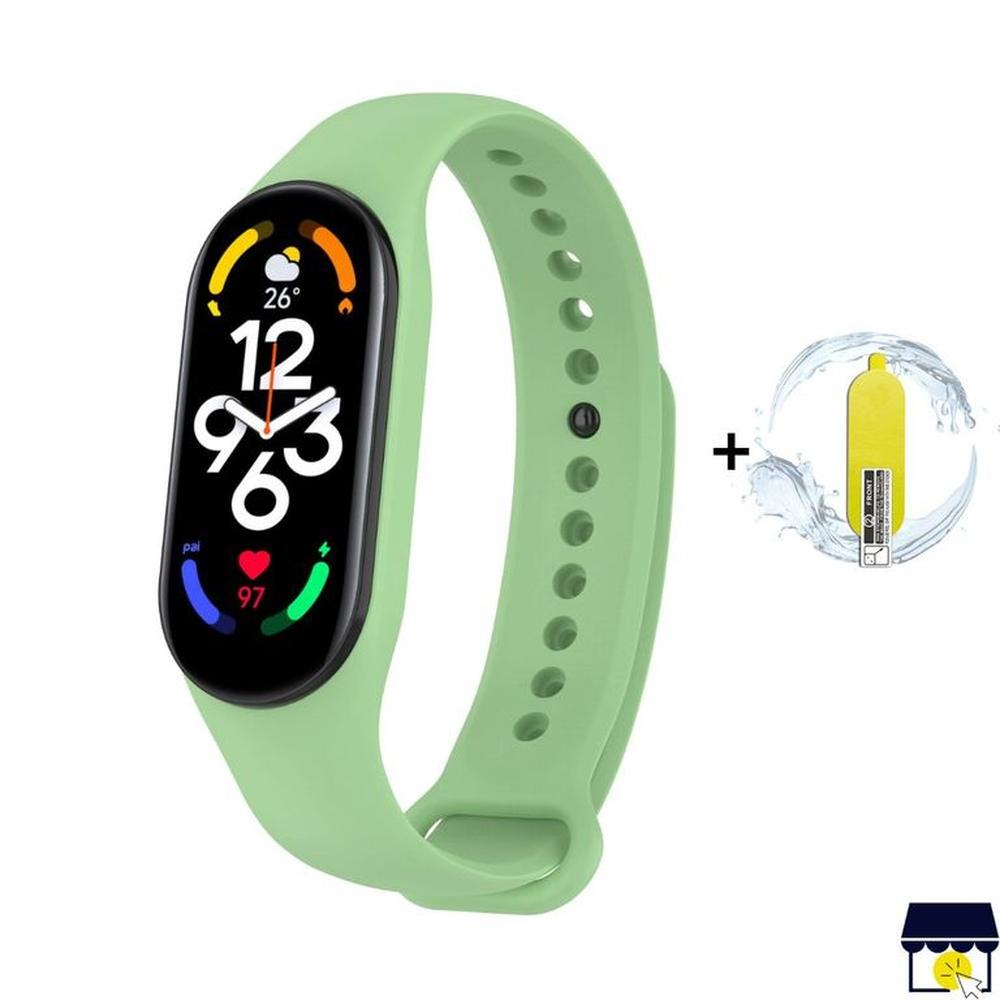 Correa de silicona para Xiaomi Mi Band 7 - VERDE MATCHA  MICA