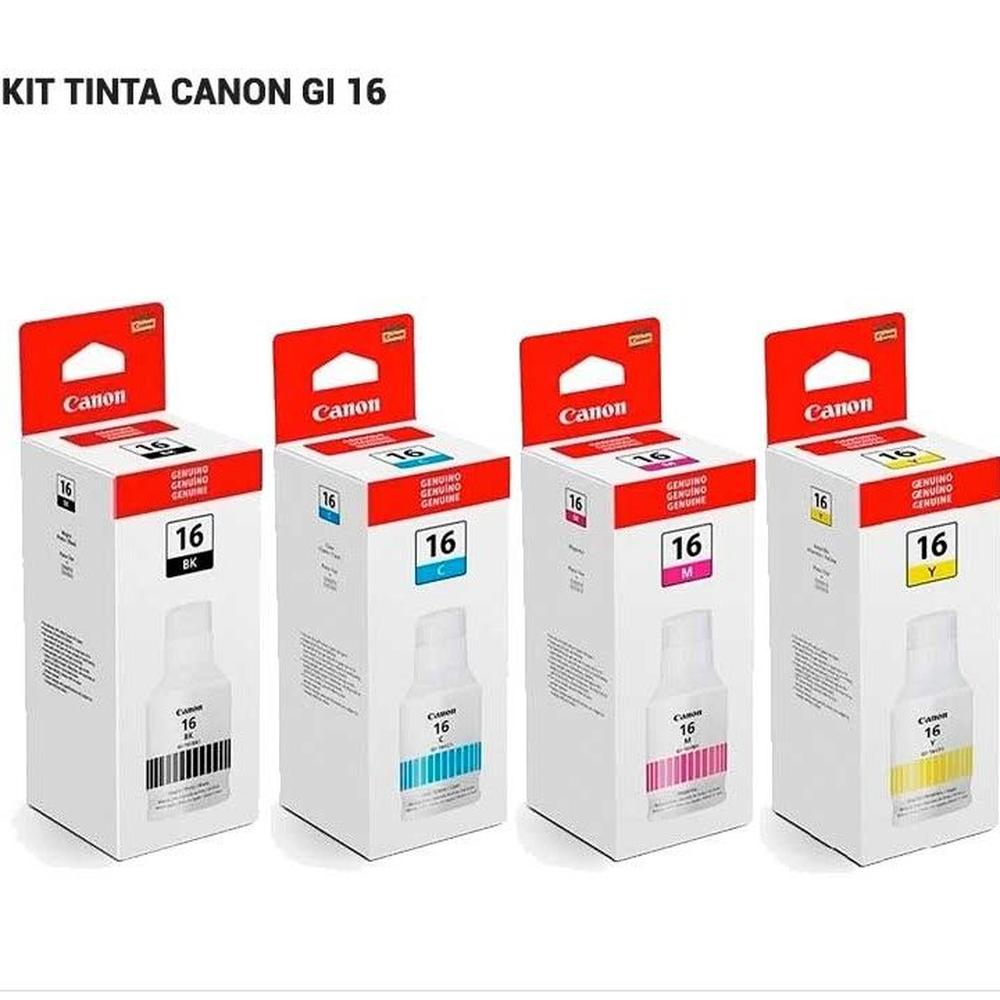 Kit de tinta Canon original GI-16 negro y colores