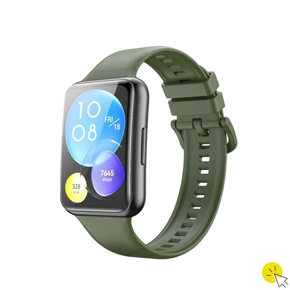 Correa de silicona para Huawei Watch Fit 2 - VERDE OLIVA