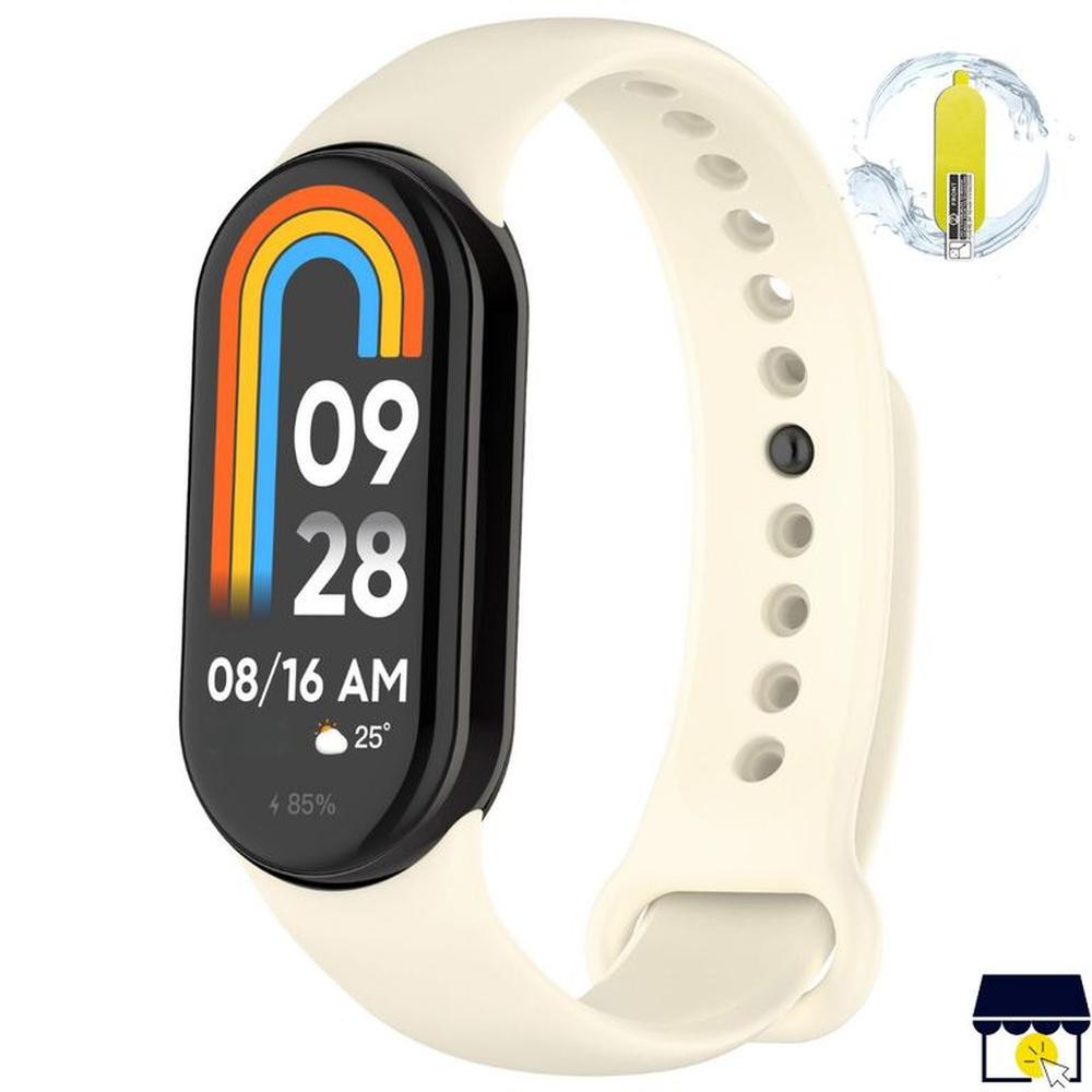 Correa de silicona para Xiaomi Mi Band 8  9  10 y Mica - Beige