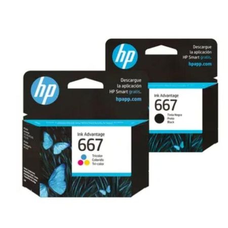 Cartuchos Hp 667 Negro yTricolor tinta Original