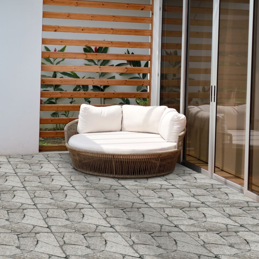 Piso Cerámico tipo Piedra Cove Gris 46x46cm 1.90m2 Gala