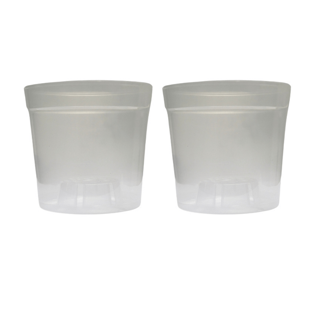 Pack 2 Macetas Transparente 15cm Green Supply