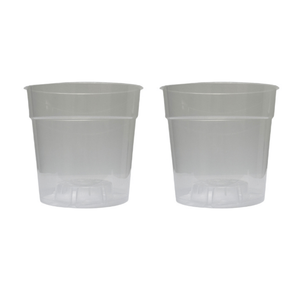 Pack 2 Macetas Transparente 9cm Green Supply