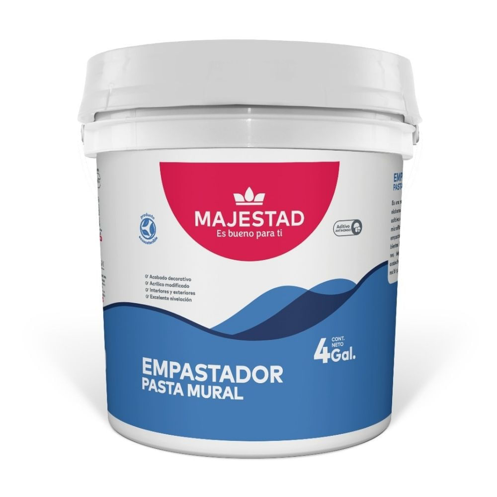 Empastador Majestad Pasta Mural Blanco 4 Galones