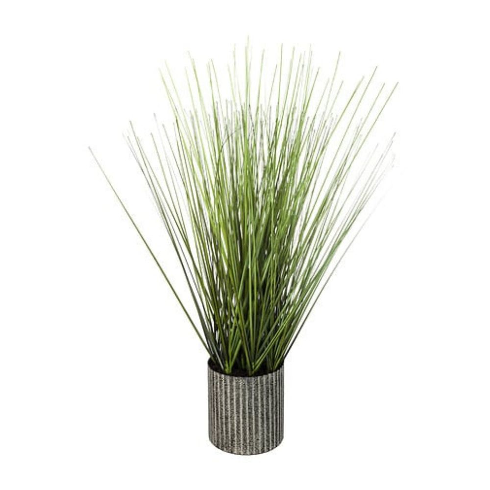 Planta artificial Hierba con maceta Metal 45cm Atmosphera