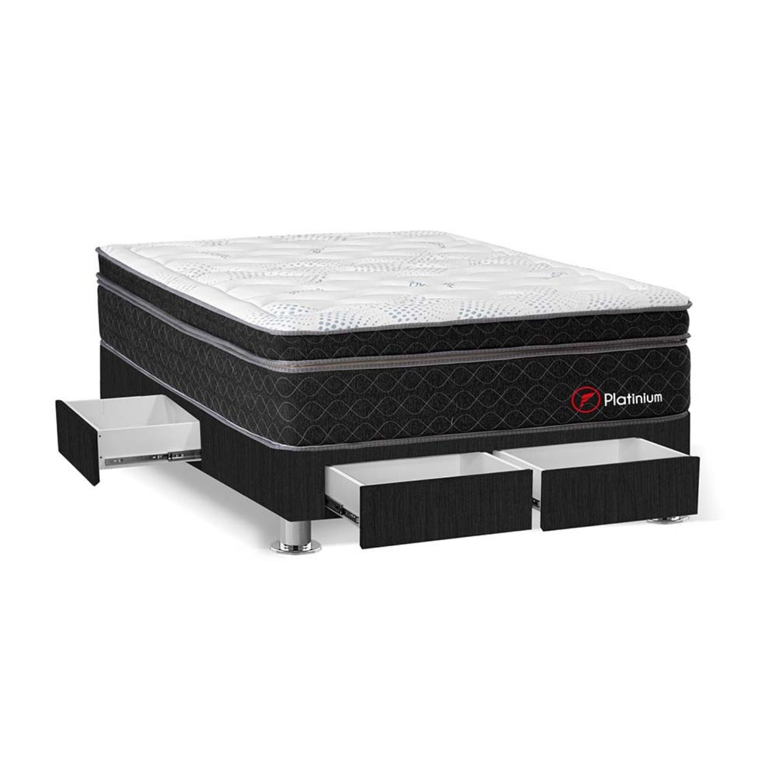 Cama Platinium con 4 cajones 2 plazas Forli