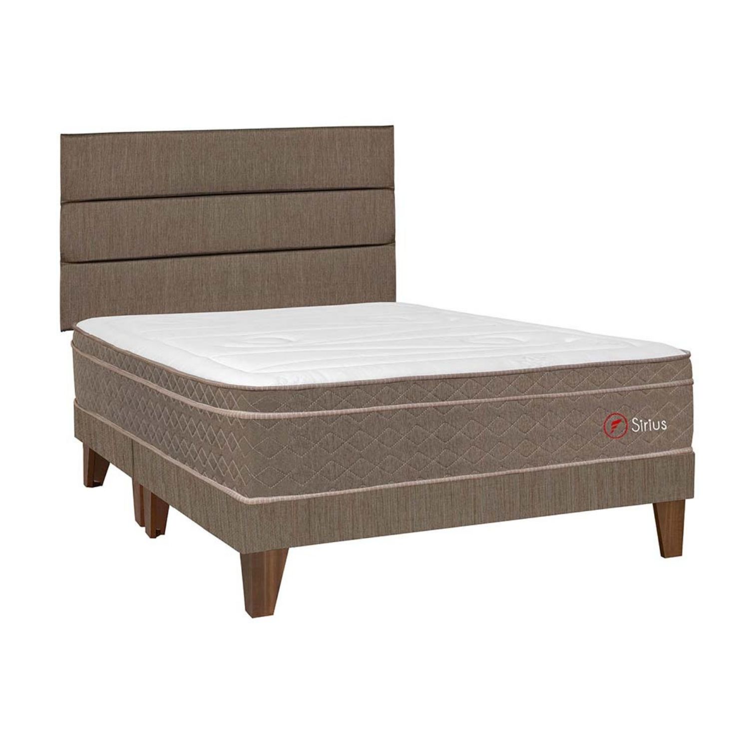 Dormitorio Europeo Sirius Queen + Cabecera Superior Marrón Forli