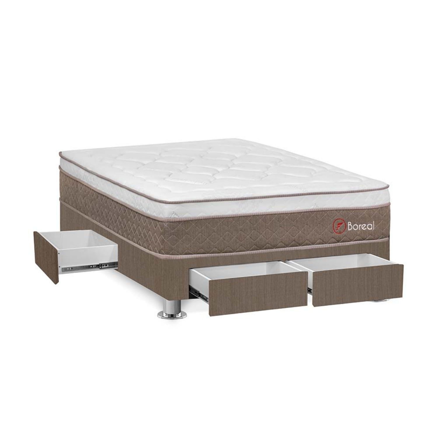 Cama Boreal Pocket Ss con 4 cajones 2 plazas Forli