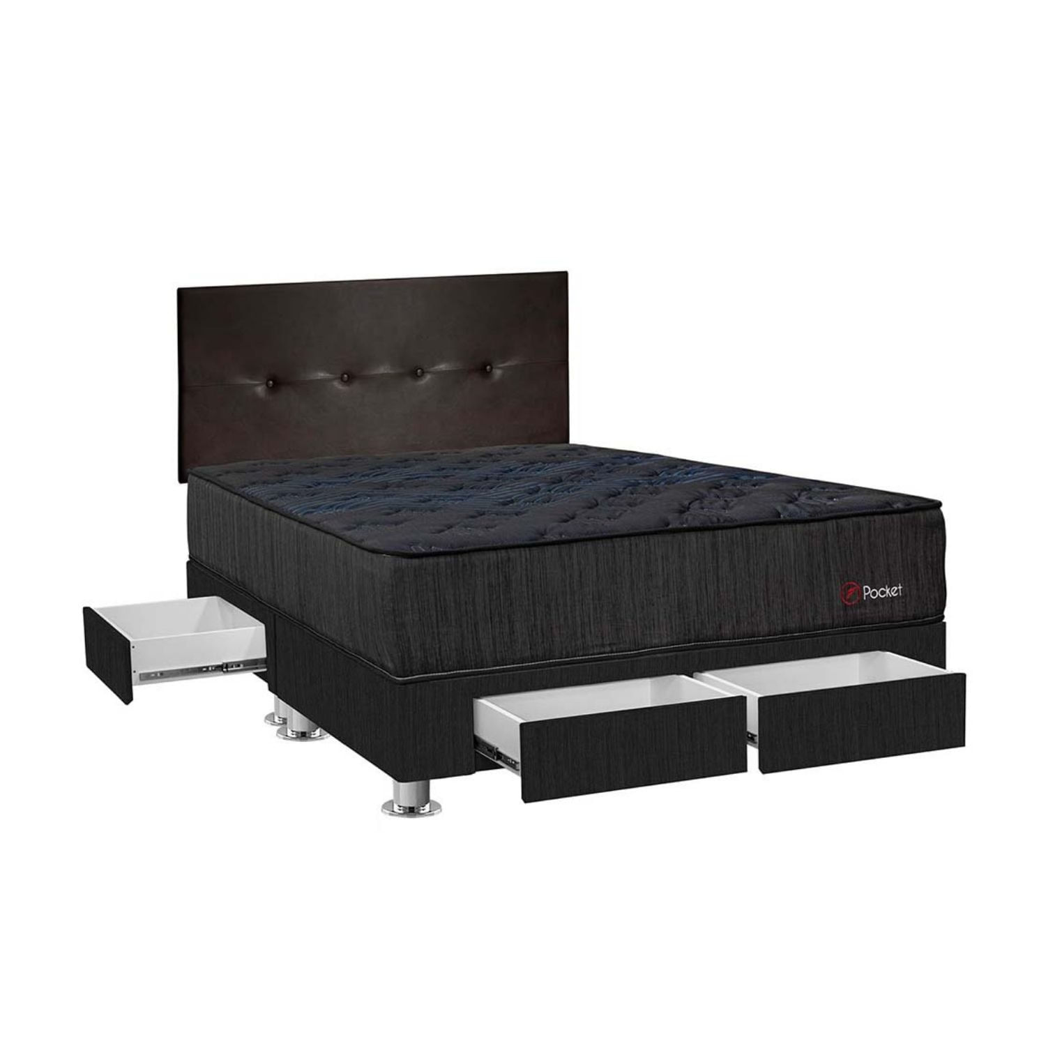 Dormitorio Pocket con 4 cajones Queen + Cabecera Alicia Forli