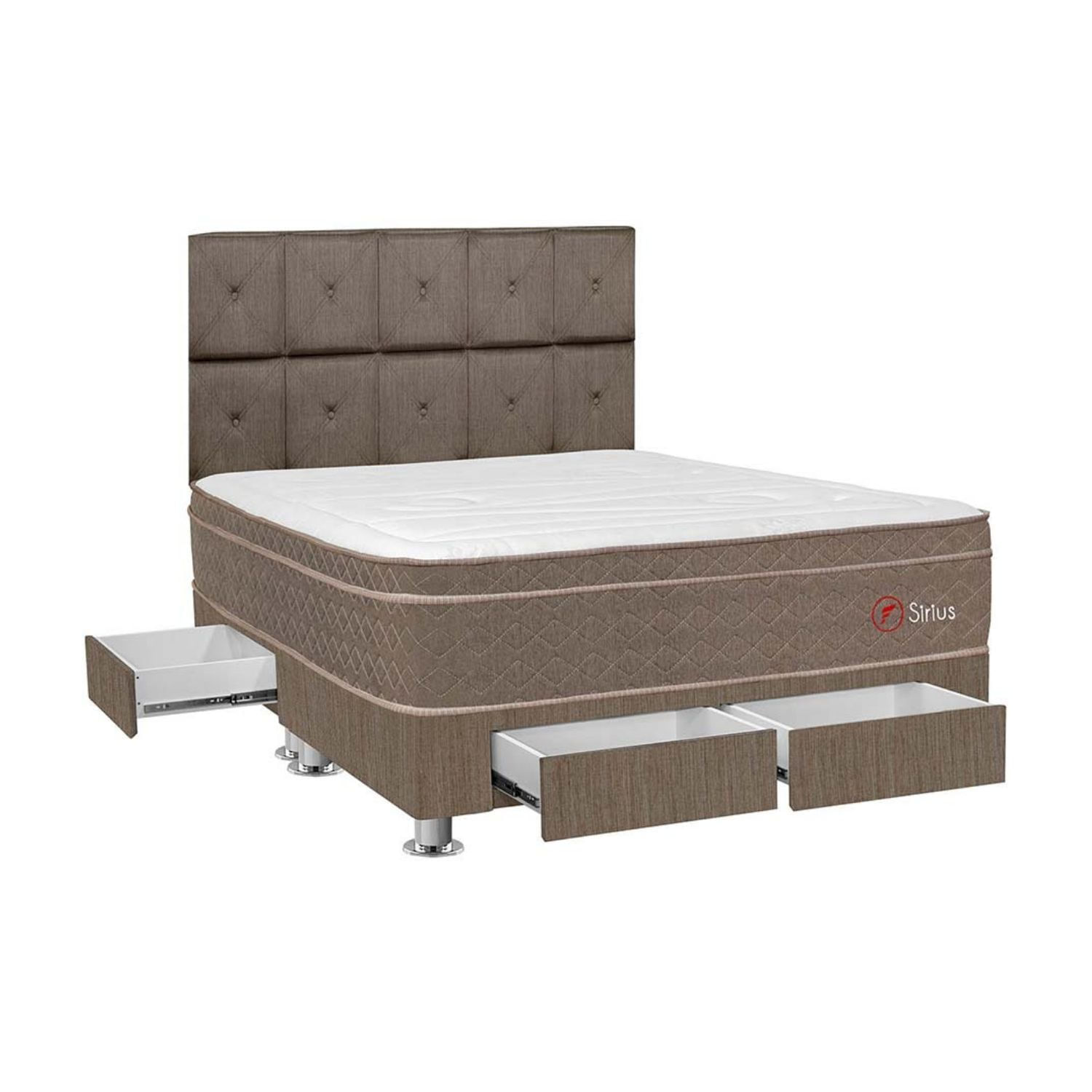 Dormitorio Sirius con 4 cajones Queen + Cabecera Kimiko Forli