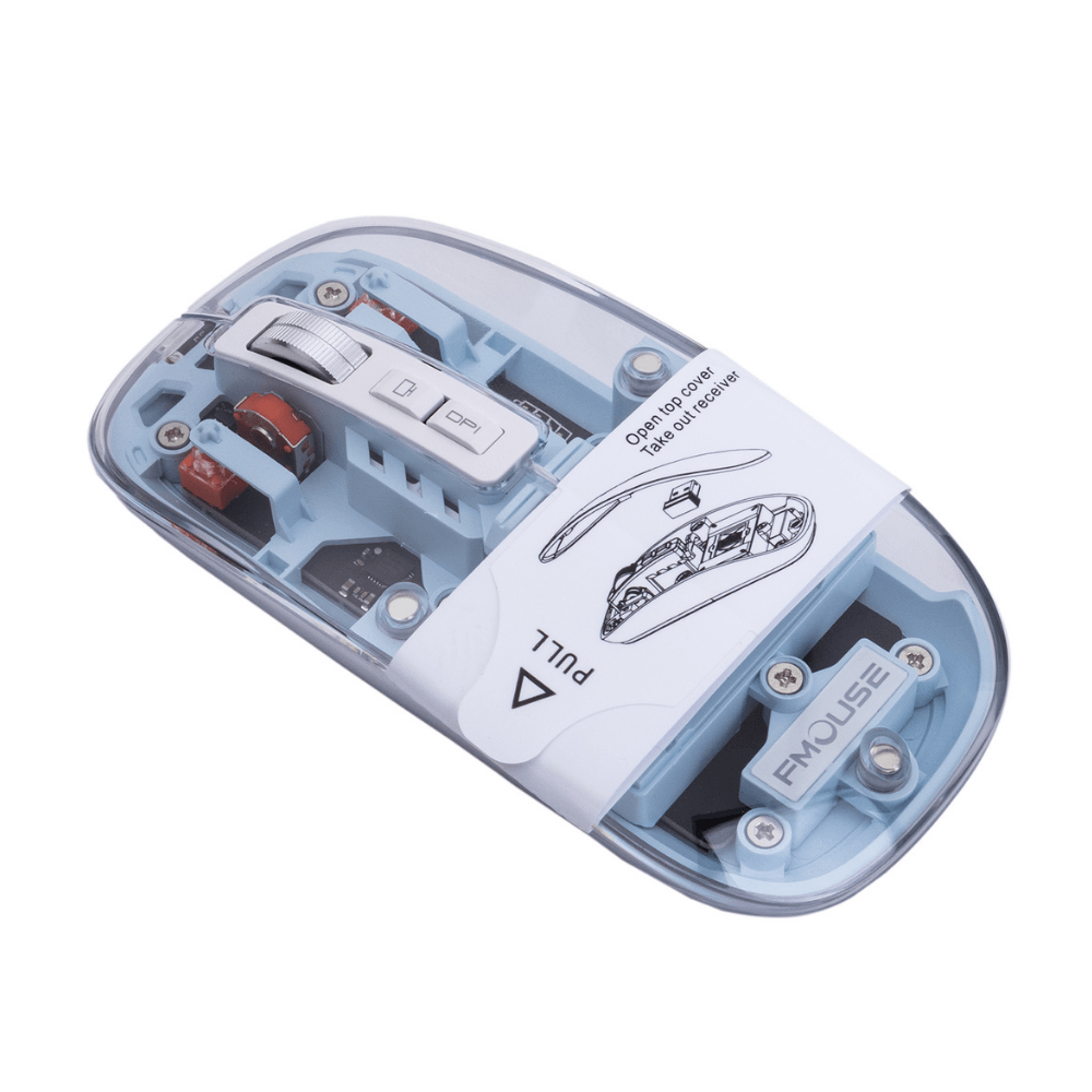 Mouse Inalámbrico Gm22 Celeste Somostel