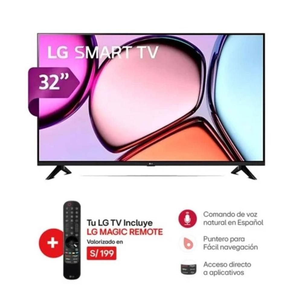 Televisor LG 32"" Smart TV Año 2025 webOS22 ThinQ AI 32LQ600BPSA + Magic Remote