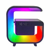 Lampara Led Reloj Despertador Radio Bluetooth Cargador Inalambrico G2
