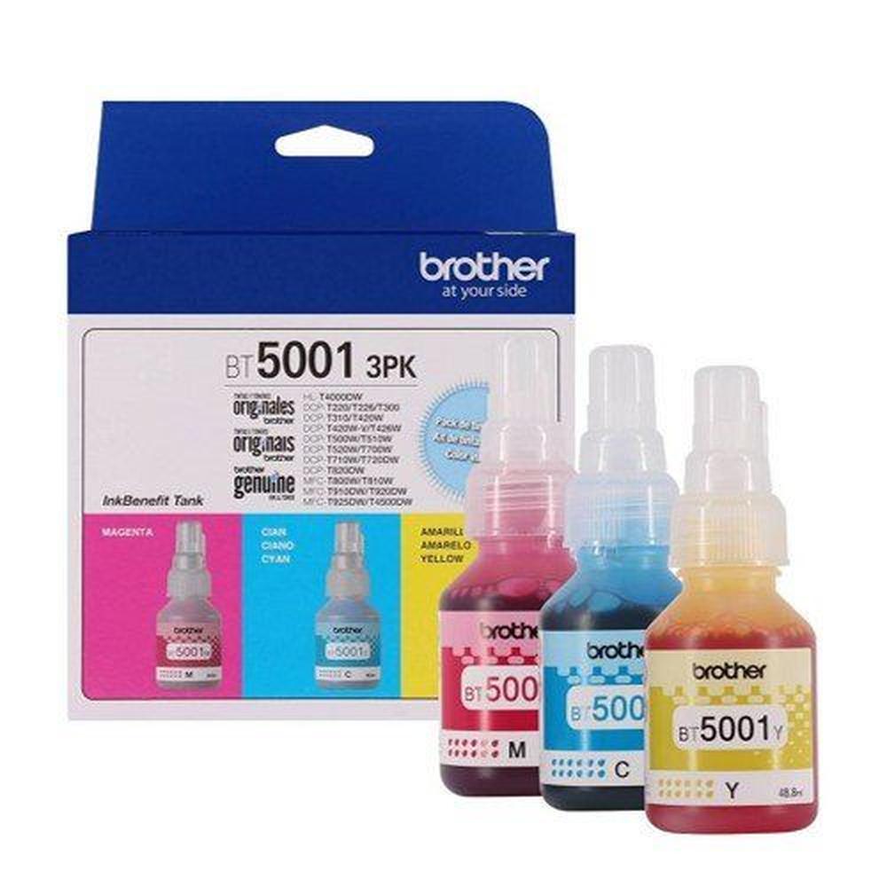 Tripack de Tintas Brother BT5001 3PK Colores