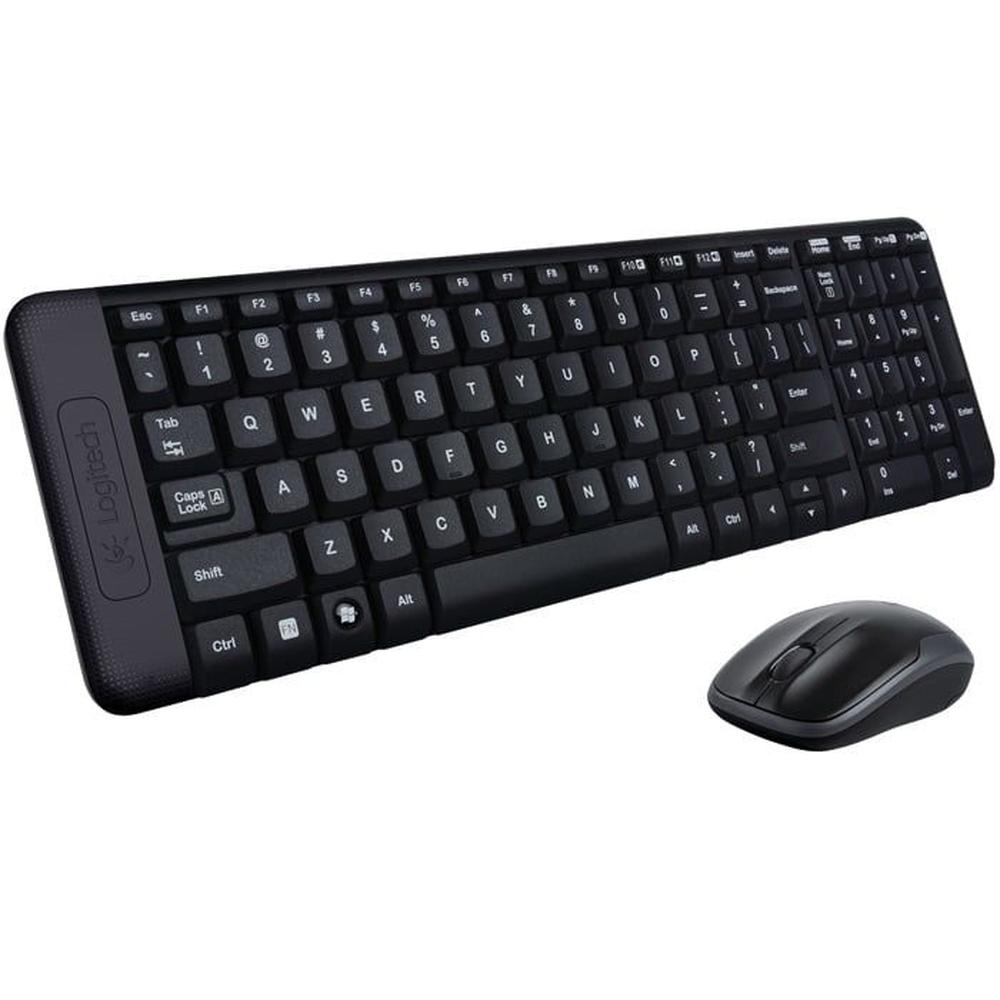 Combo Teclado Mouse Logitech MK220 Inalambrico - Negro