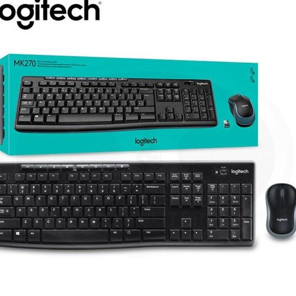 Combo Teclado Mouse Logitech MK270 Inalambrico Multimedia - Negro