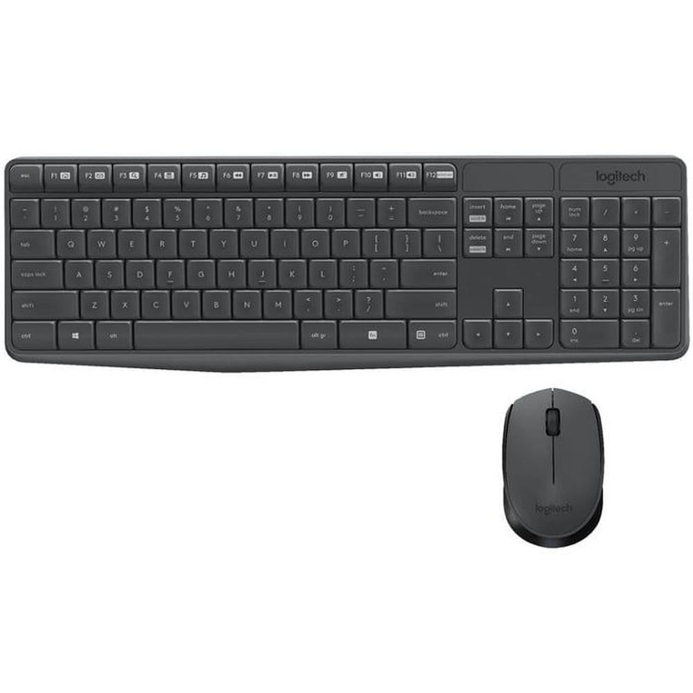 Teclado con Mouse Inalámbrico Logitech Mk235