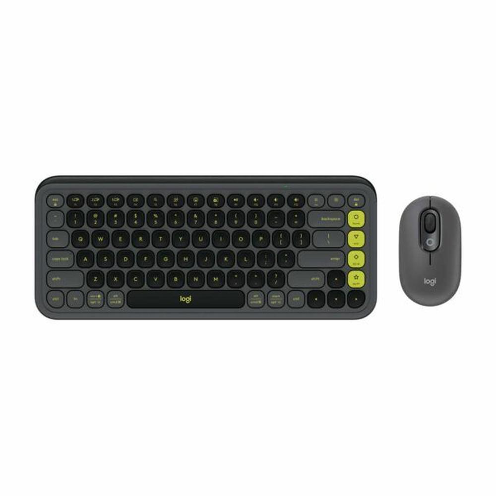 Teclado y Mouse Logitech Pop Icon Combo  Bluetooth Wireless negro bk