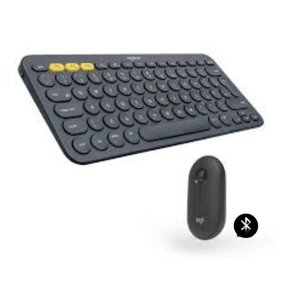 Kit Teclado Y Mouse Logitech K380s +Mouse M350s Bt Inalámbrico negro