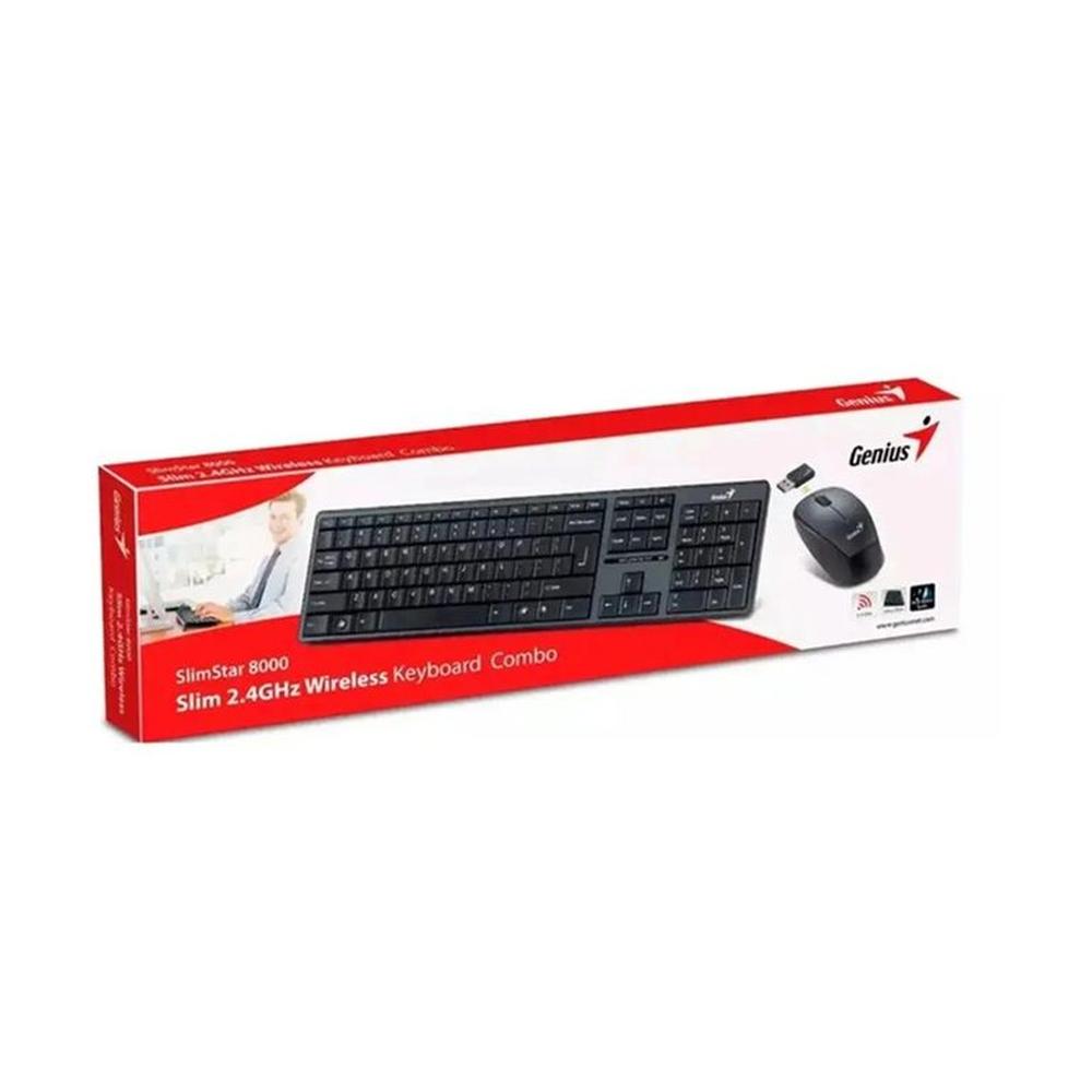 Teclado + Mouse genius Slimstar 8230 Bluetooth Negro