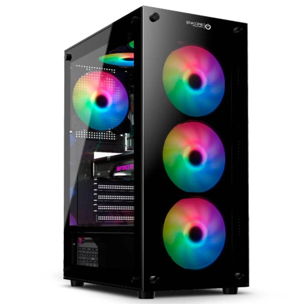 Case Gamer Enkore Falcon+ Enk 5000-Rgb Gabinete Sin Fuente
