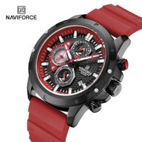 Reloj Naviforce 8036 Borde Negro Correa Roja Rojo