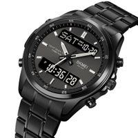 Reloj Skmei 2049 Negro Correa Acero Digital Analogo Negro