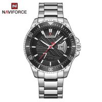Reloj Naviforce NF9191 Acero Plateado Para Caballero NEGRO
