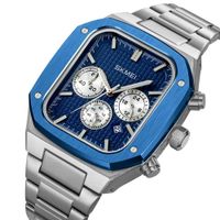 Reloj Skmei 2201 Cronómetro Analógo Correa Acero Negro