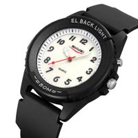 Reloj Skmei 2433 Deportivo Correa Silicona Números Fácil de leer Negro