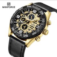 Reloj Naviforce NF8043 Analogo Correa Cuero para Caballero Marrón