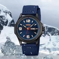 Reloj Skmei 9315 Analogo Correa Nylon para Caballero Verde Militar