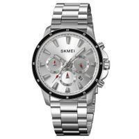 Reloj Skmei 2295 Cronómetro Analógo Correa Acero Negro