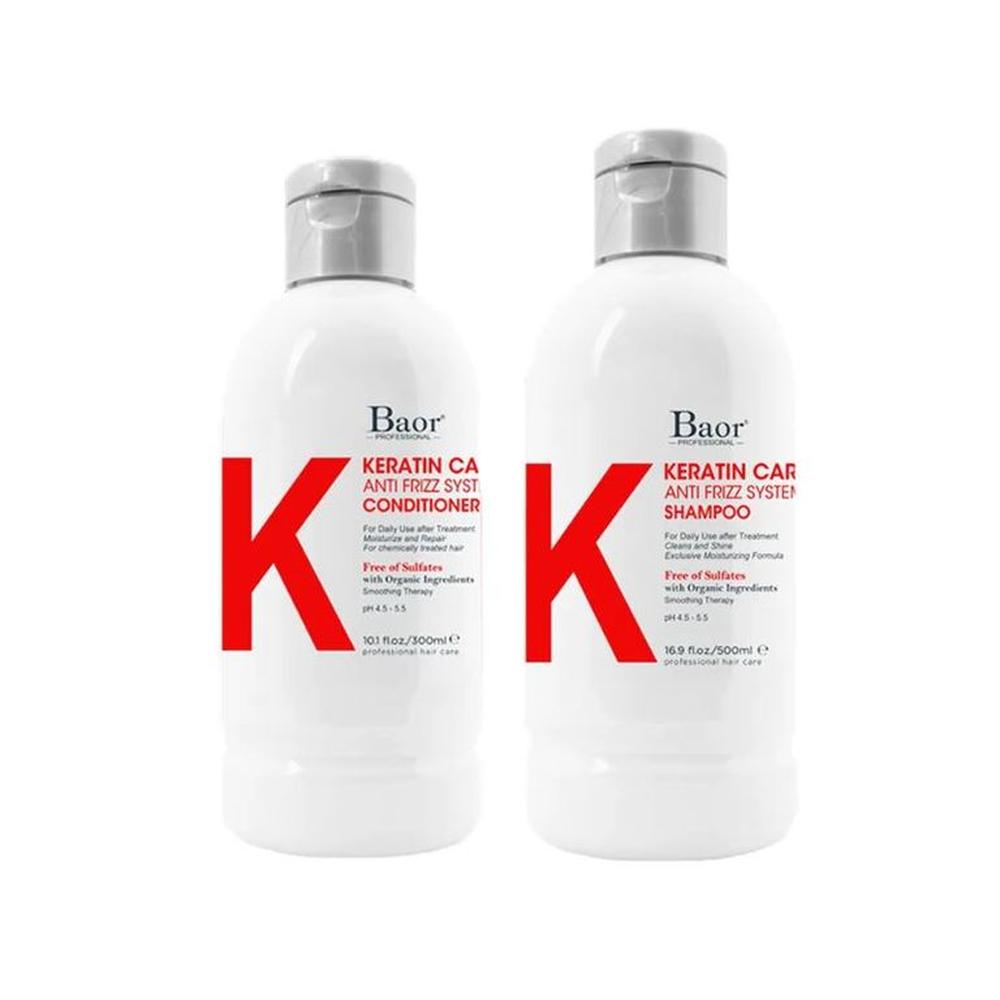 BAOR K - Dúo Keratin Care Shampoo 500ml  Acondicionador 300ml
