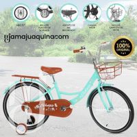 Bicicleta Para Niña Aro 20 NEW LADY con Canasta Turquesa