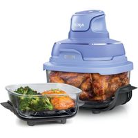 FREIDORA PORTÁTIL CRISPI NINJA 4 EN 1, CON RECIPIENTES 6 TAZAS / 1.4 L | LILA