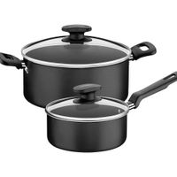 Juego de ollas de cocina de Aluminio Loreto con tapa x 4 piezas 24 cm18 cm