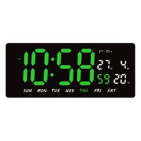 Reloj Digital LED 36cm con Calendario Temperatura y Alarma JH3604 Blanco