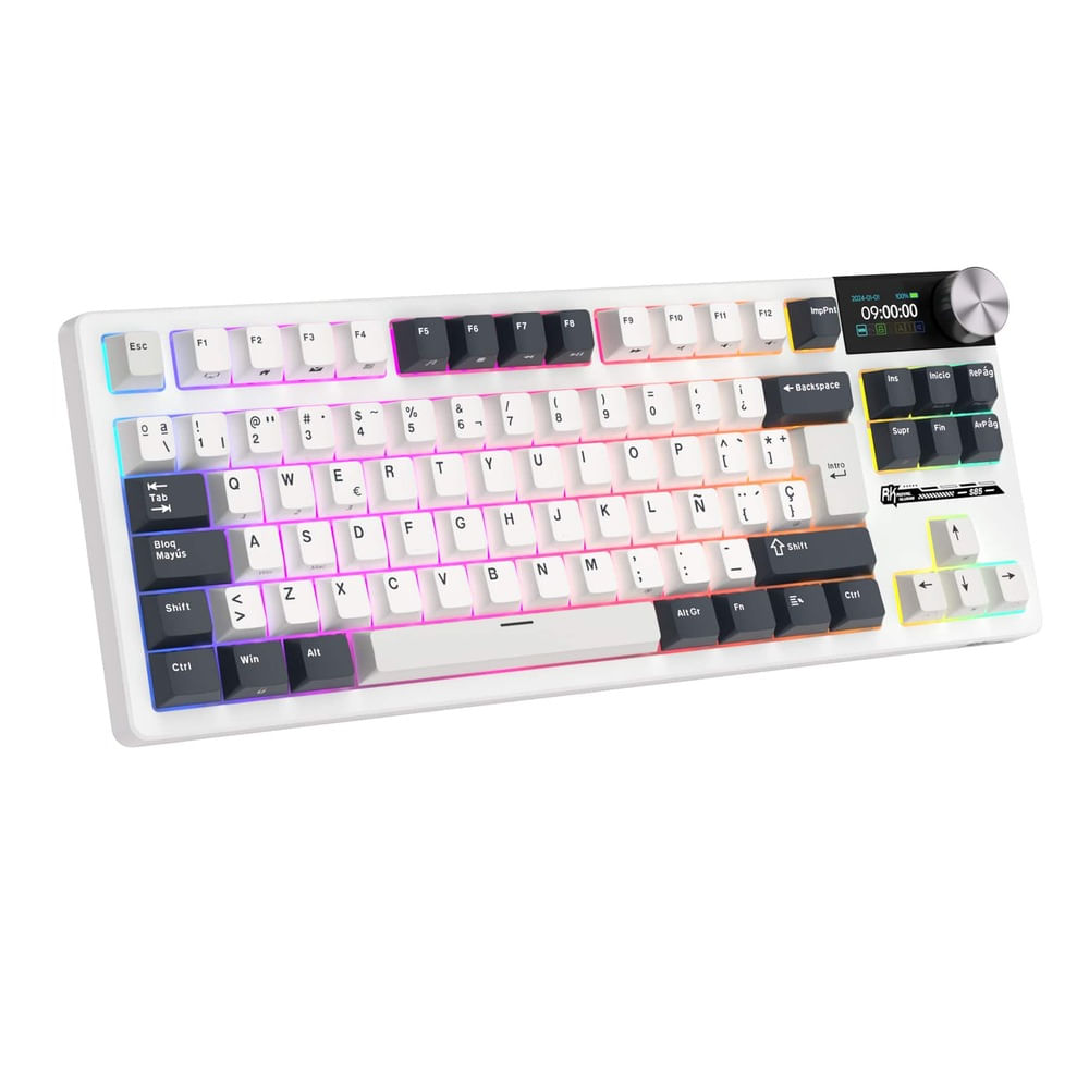 Teclado Royal Kludge S85 Wireless Tkl White Night