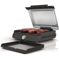 PLANCHA Y PARRILLA INTERIOR GR101 NINJA 14"" 260 °C | PLATEADA